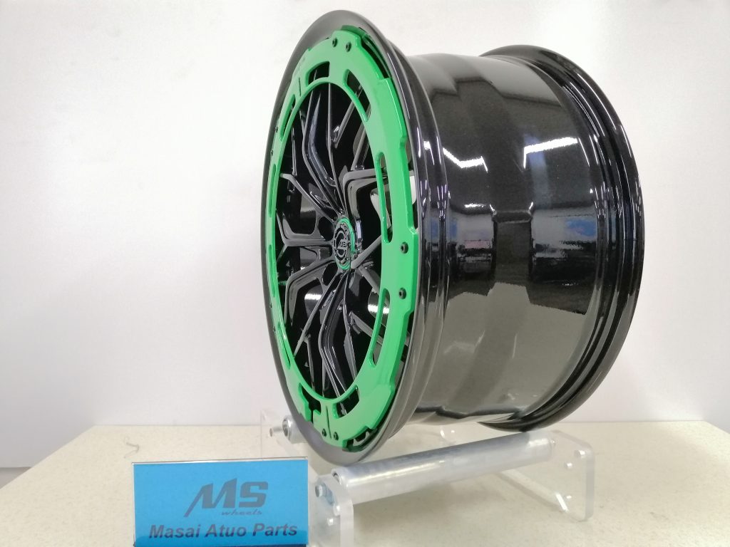 Custom decorative ring color choice 2 piece forged wheel - MASAI Wheels